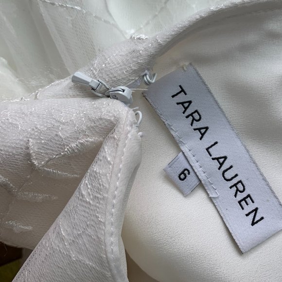 NWT Tara Lauren Carmen Wedding Bridal Dress with Embroidered Tulle - Picture 10 of 15